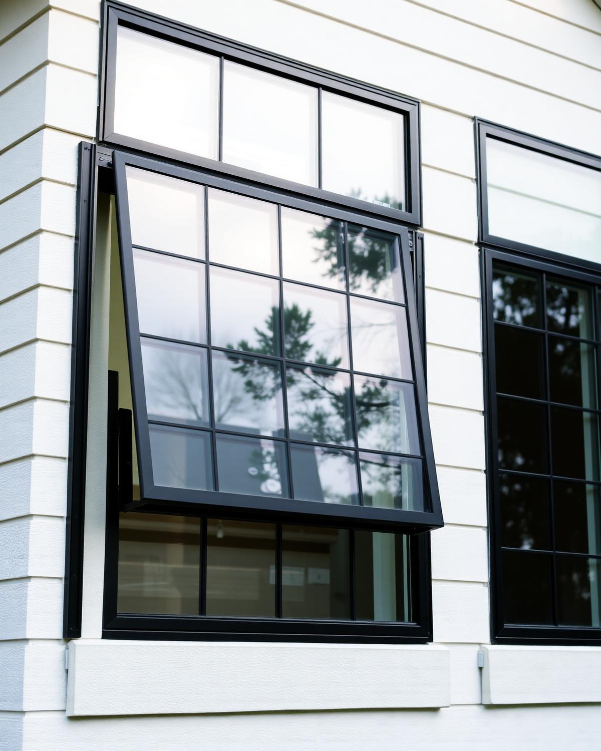 Modern window installation on a contemporary central Ohio home
